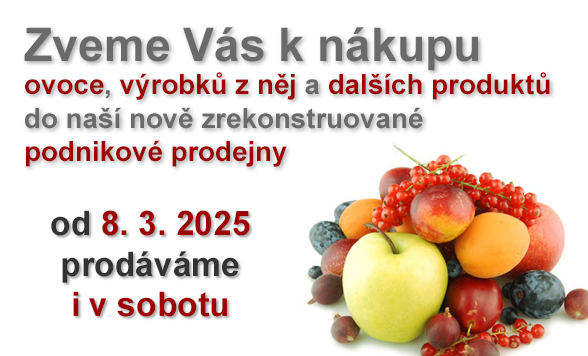 Sobotní prodej jaro 2025
